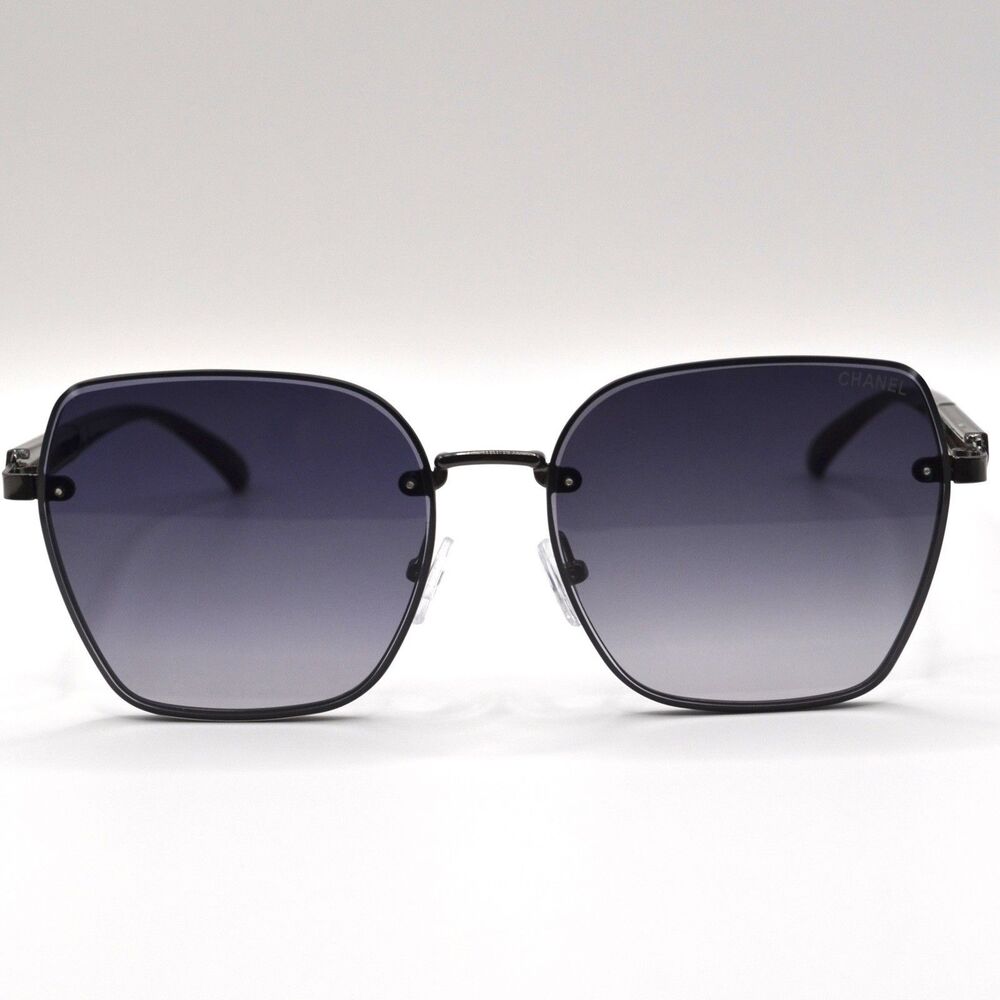 Chanel Women’s Gradient Sunglasses | Black/Brown | 58-18-140 | Italy | New - Picture 12 of 13
